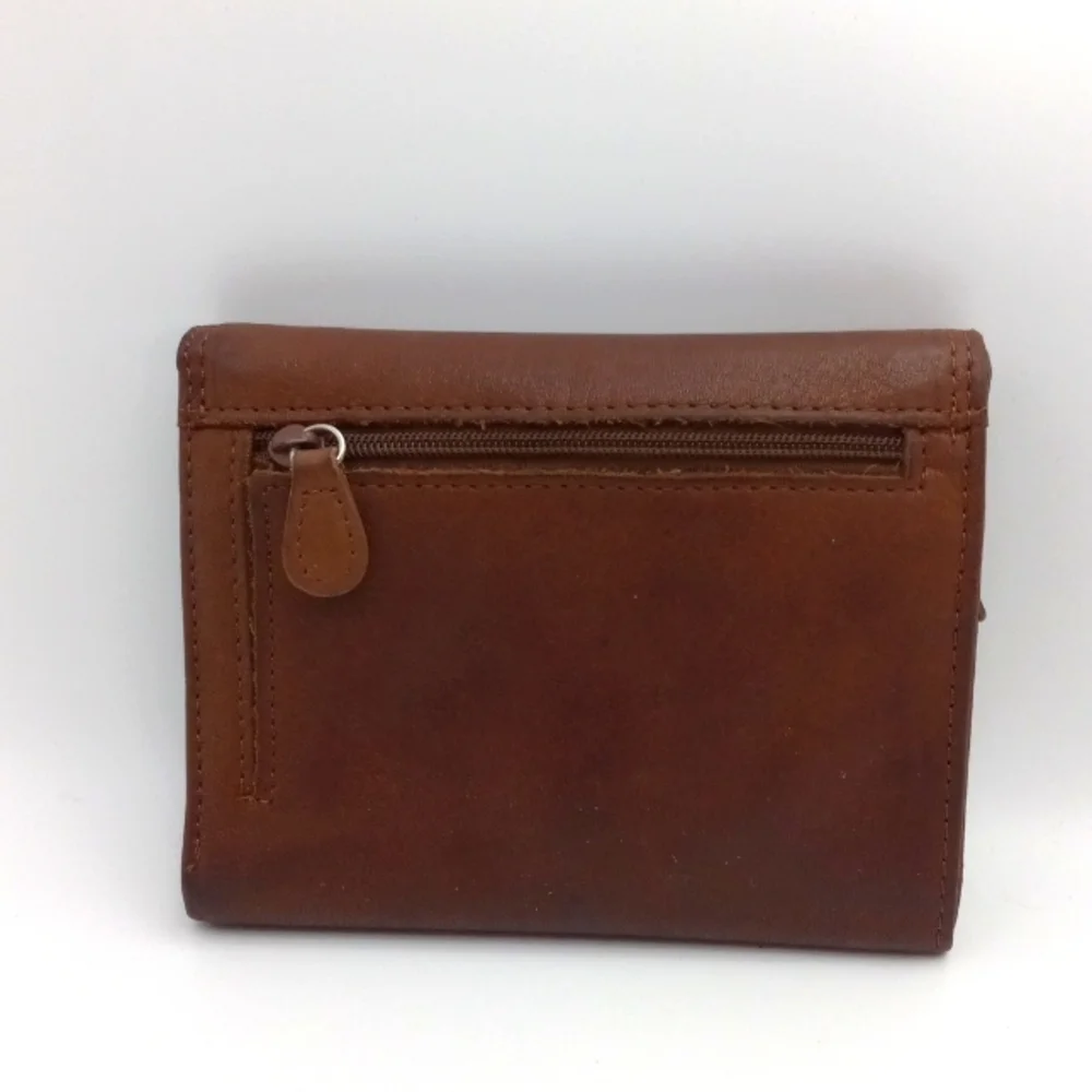 ROLFS VINTAGE GENUINE LEATHER CARD COIN TRIPOD WALLET